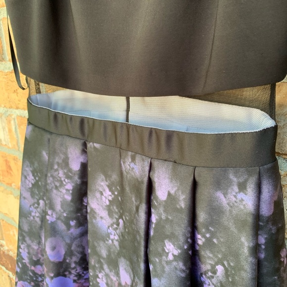 Betsy&Adam Jersey Satin Popover Floral Ombre Maxi - Picture 9 of 14